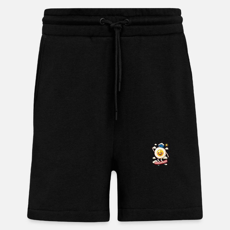Flaches Ei Skateboard - Shorts - made by SPREAD - SOLID BLACK