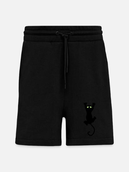 Cat fun - Short bio décontracté fabriqué en UE - SOLID BLACK