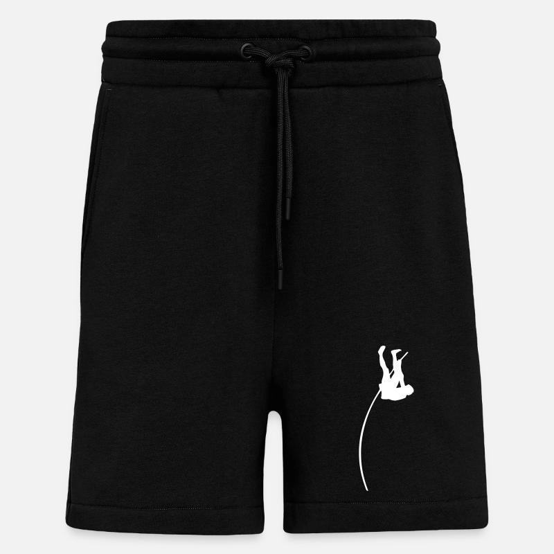 saut à la perche - Short bio décontracté fabriqué en UE - SOLID BLACK
