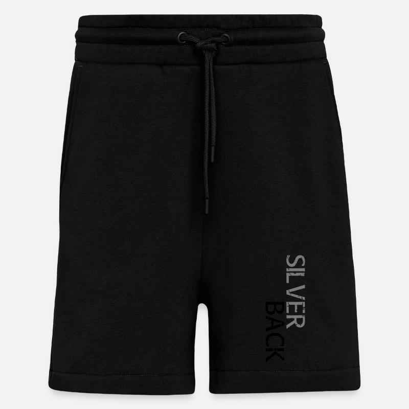 SILVERBACK (versetzt) - Shorts - made by SPREAD - SOLID BLACK