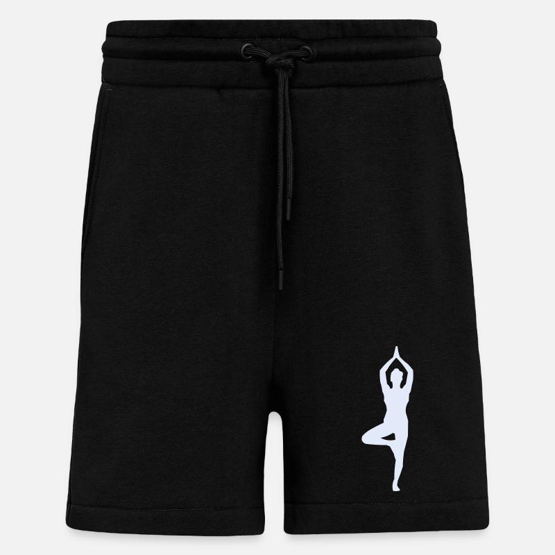 Yogastellung Baum-Pose Silhouette - Shorts - made by SPREAD - SOLID BLACK