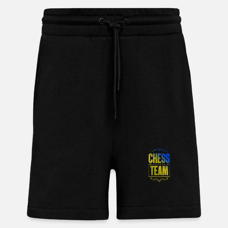 Équipe d’échecs - Short bio décontracté fabriqué en UE - SOLID BLACK