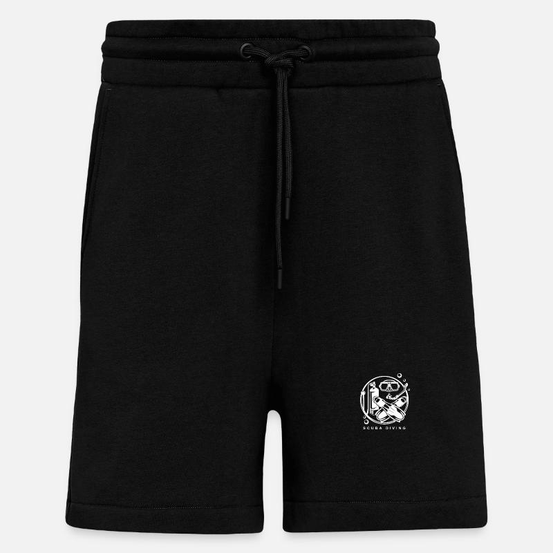 Plongée sous-marine - Tauchen Silhouette - Short bio décontracté fabriqué en UE - SOLID BLACK