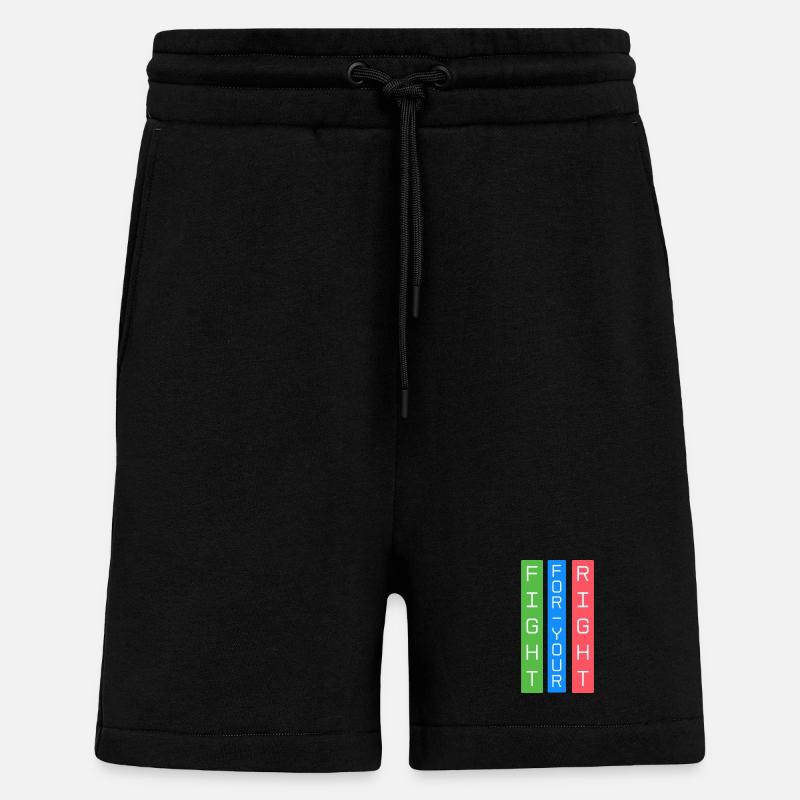 Battez-vous pour votre droit - Short bio décontracté fabriqué en UE - SOLID BLACK
