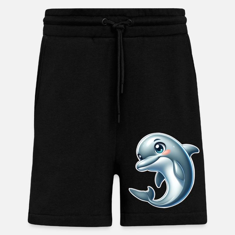 Dauphin - Short bio décontracté fabriqué en UE - SOLID BLACK