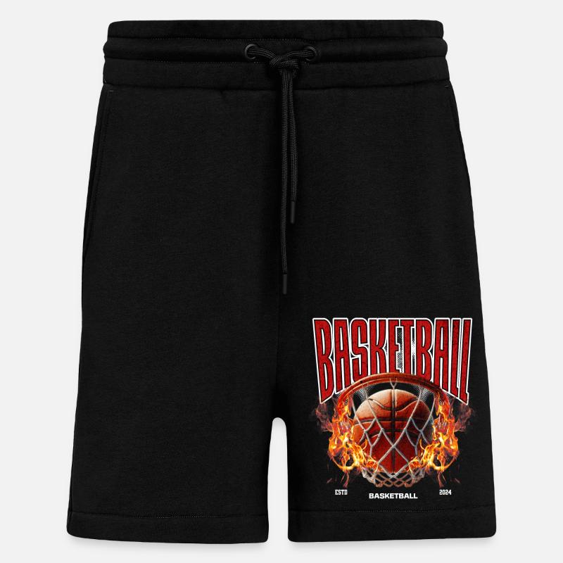 Basket-ball Joueurs de basket-ball - Short bio décontracté fabriqué en UE - SOLID BLACK