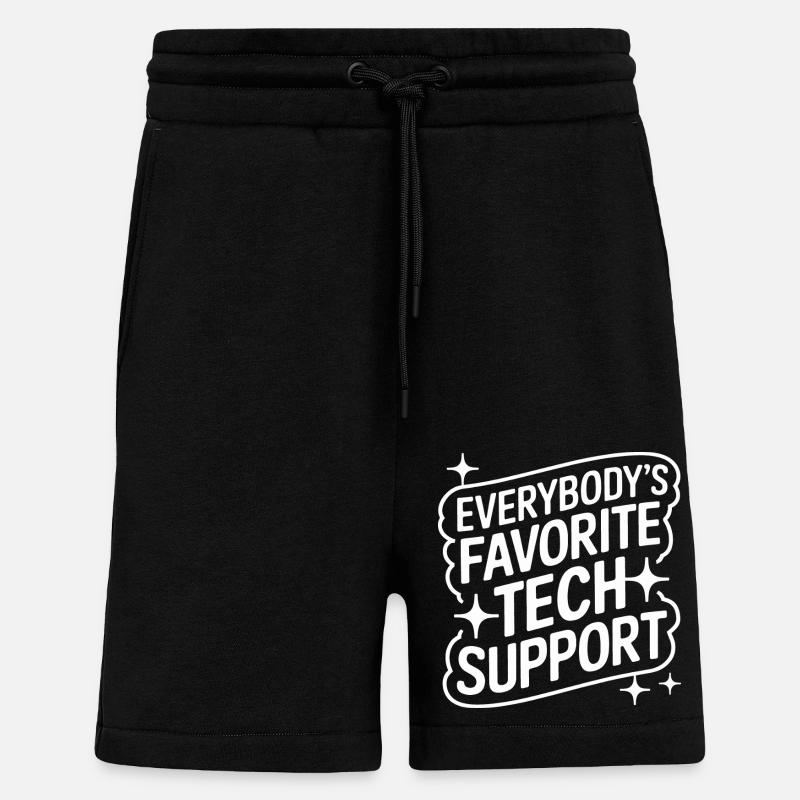Technischer Support Computerfreak Nerd - Shorts - made by SPREAD - SOLID BLACK