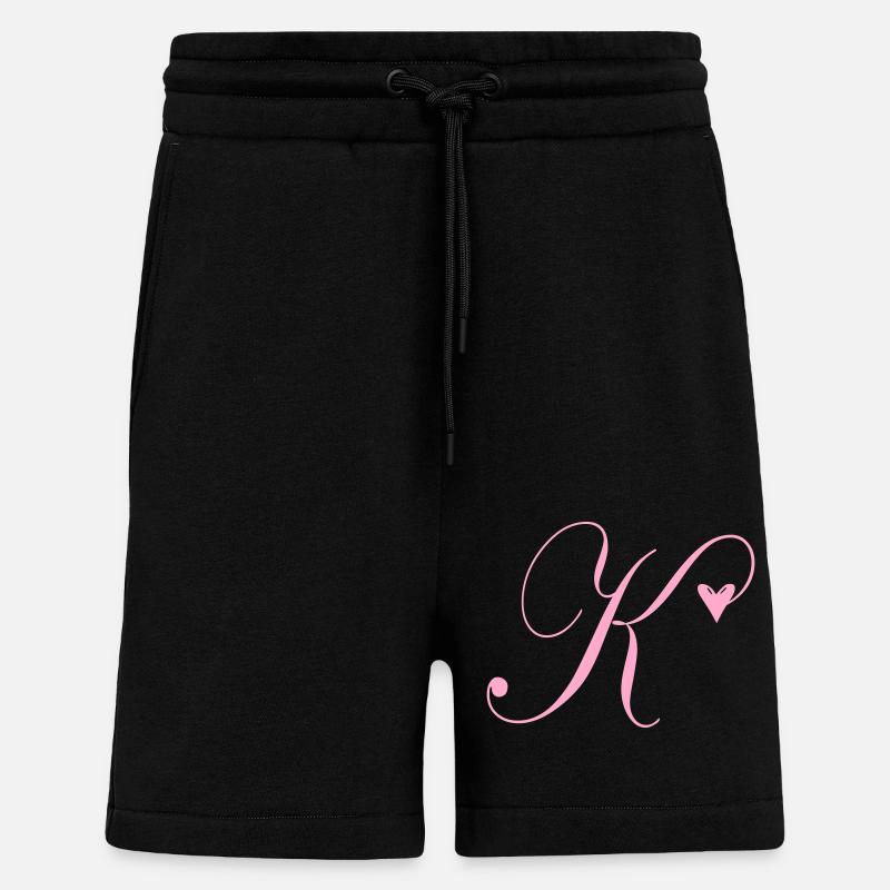 Monogramm K Herz Ranke - Shorts - made by SPREAD - SOLID BLACK