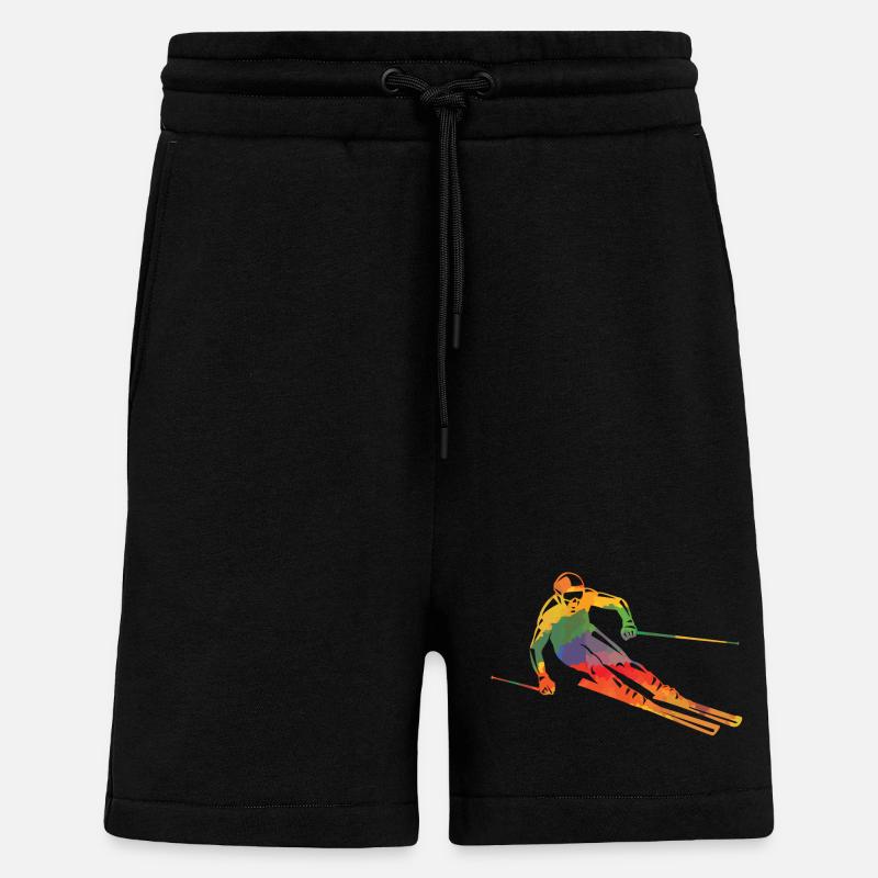 Farbiger Skifahrer - Shorts - made by SPREAD - SOLID BLACK
