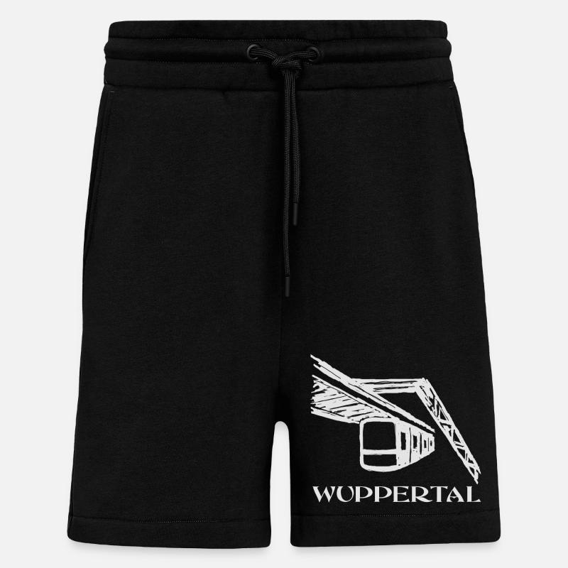 Trains à lévitation - Short bio décontracté fabriqué en UE - SOLID BLACK