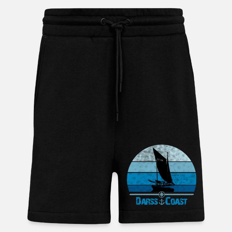 Darss Coast with Zeesboot - Shorts - made by SPREAD - SOLID BLACK