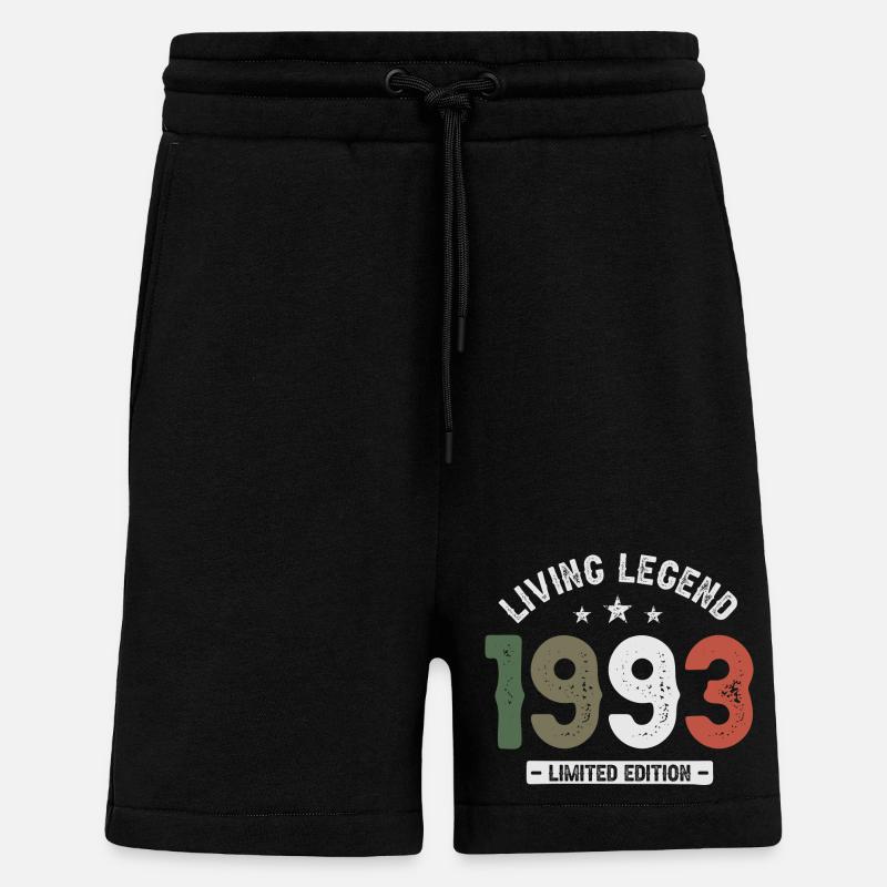 Living Legend 1993 Édition Limitée - Short bio décontracté fabriqué en UE - SOLID BLACK
