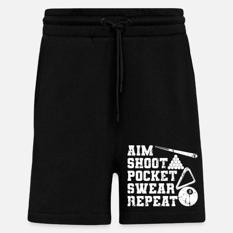 Witziger Billard Spruch - Shorts - made by SPREAD - SOLID BLACK
