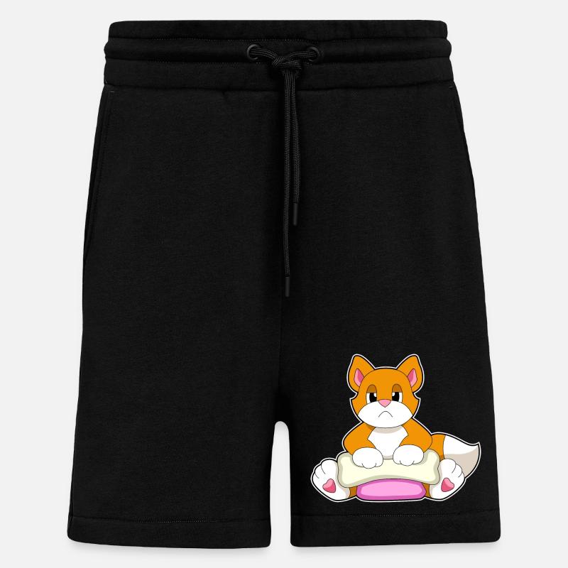 Katze Knochen - Shorts - made by SPREAD - SOLID BLACK