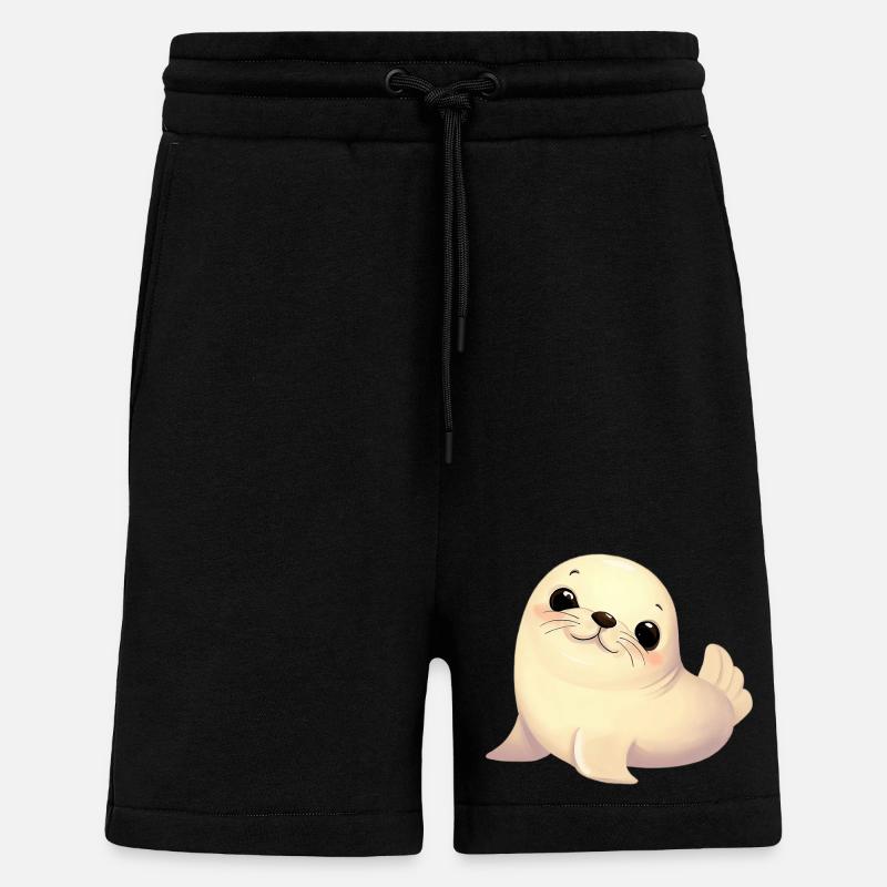 Phoque - Short bio décontracté fabriqué en UE - SOLID BLACK