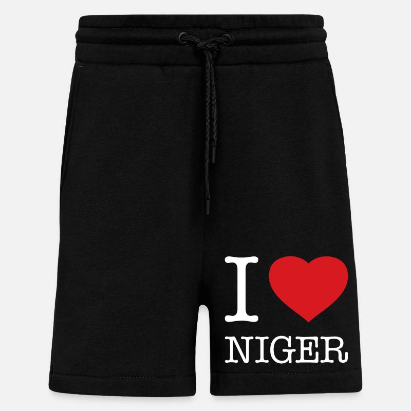 I LOVE NIGER - Shorts - made by SPREAD - SOLID BLACK