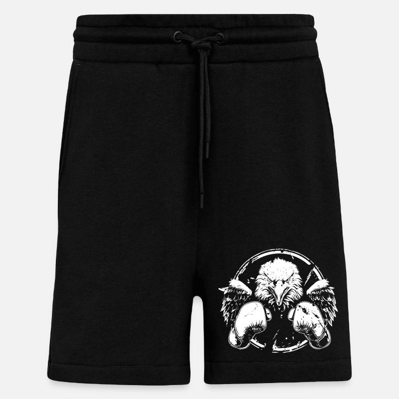 Adler Boxer Boxe MMA - Short bio décontracté fabriqué en UE - SOLID BLACK