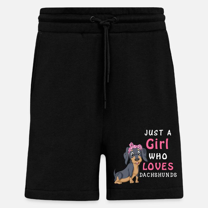 Mädchen liebt Dackel T-Shirt - Shorts - made by SPREAD - SOLID BLACK