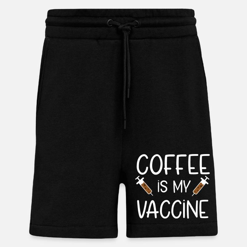 Kaffee Impfung - Shorts - made by SPREAD - SOLID BLACK
