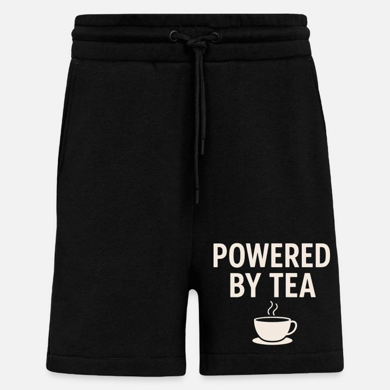 Powered by Tea Becher - Shorts - made by SPREAD - SOLID BLACK