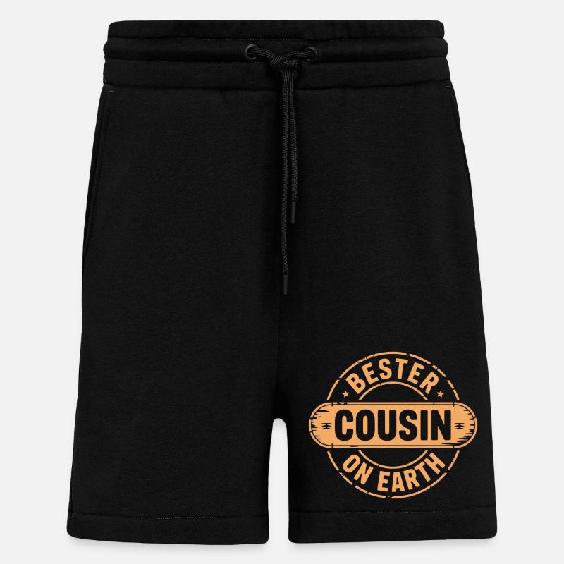 Cousin le plus proche - Short bio décontracté fabriqué en UE - SOLID BLACK