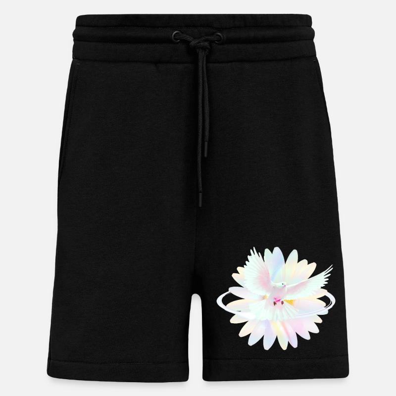 Pastel dove in rainbow light - Shorts - made by SPREAD - SOLID BLACK