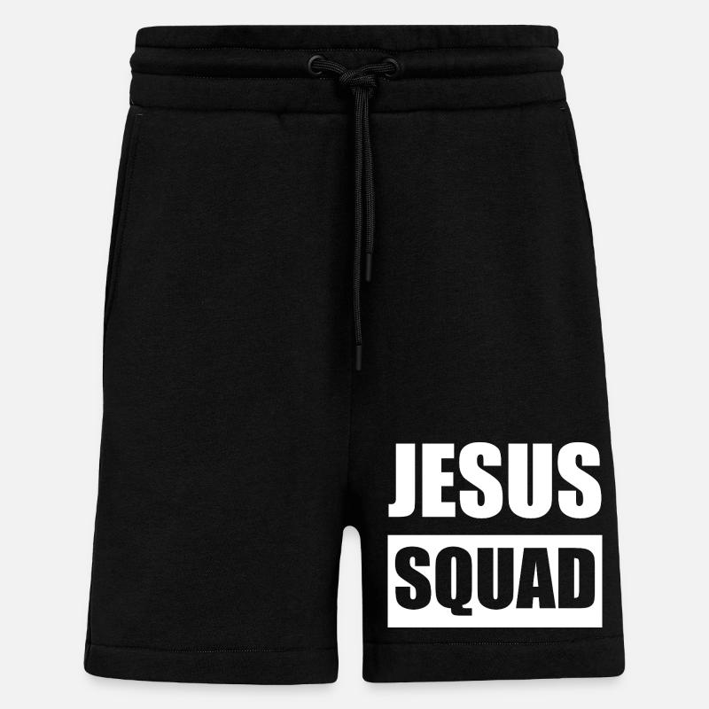 Jesus Squad Logo Tee - Short bio décontracté fabriqué en UE - SOLID BLACK