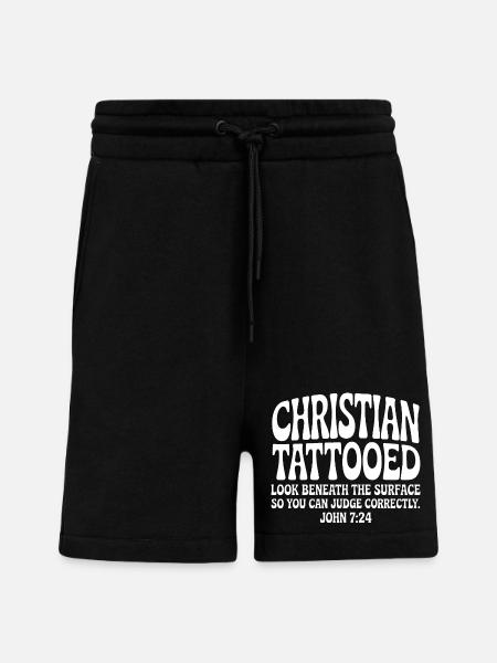Christian Tattooed Look Beneath Surface - Shorts - made by SPREAD - SOLID BLACK