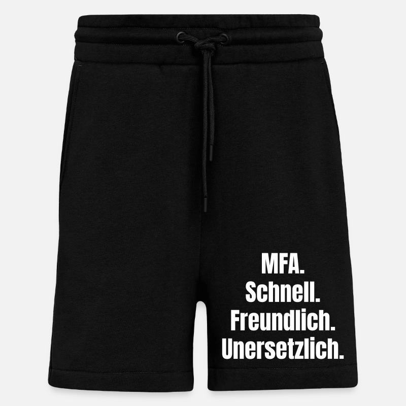 MFA: Fast, friendly, irreplaceable - Shorts - made by SPREAD - SOLID BLACK
