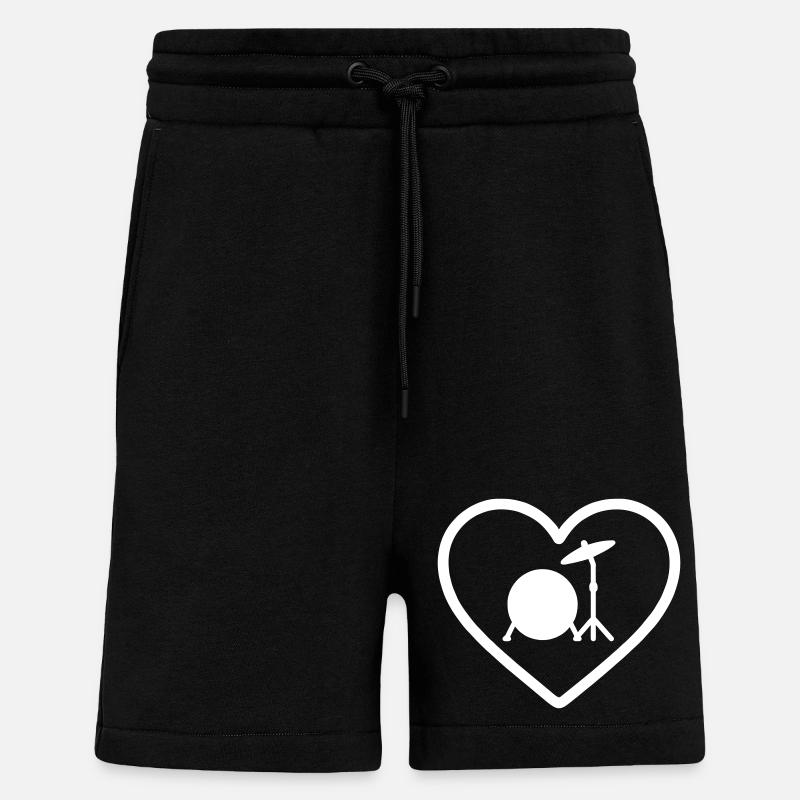 Cymbale de caisse de caisse - Short bio décontracté fabriqué en UE - SOLID BLACK
