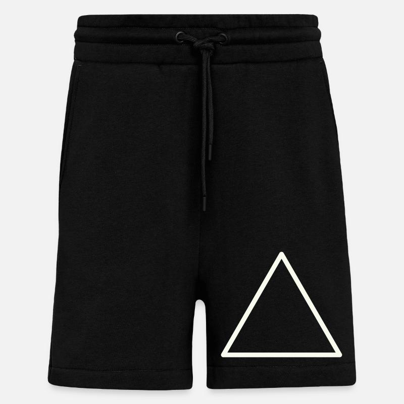 Geometric Shape Triangle Outline - Shorts - made by SPREAD - SOLID BLACK