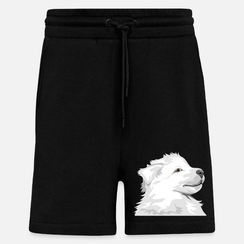 Chiot blanc - Short bio décontracté fabriqué en UE - SOLID BLACK