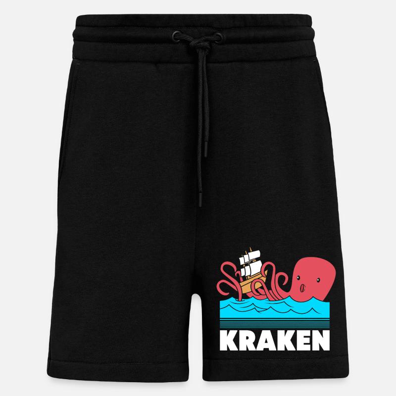 Octopus Octopus Octopus Octopus Squid - Shorts - made by SPREAD - SOLID BLACK