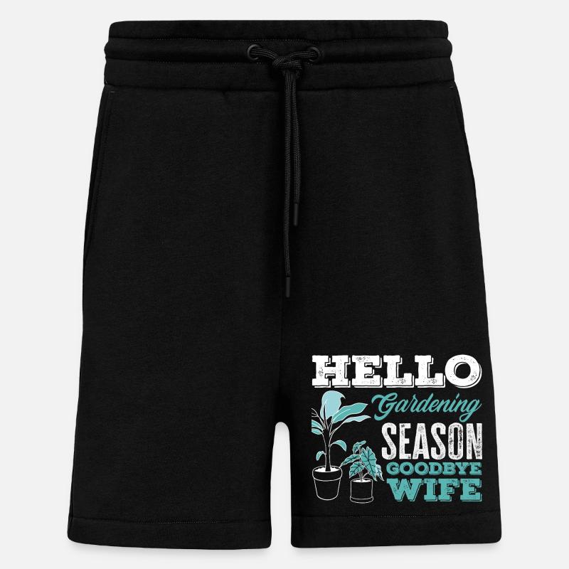 Saison du jardinage Adieu épouse - Short bio décontracté fabriqué en UE - SOLID BLACK