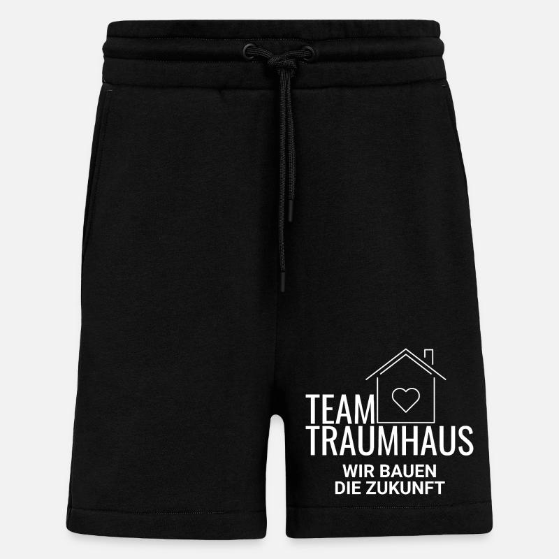 Construction de maisons d’équipe - Short bio décontracté fabriqué en UE - SOLID BLACK