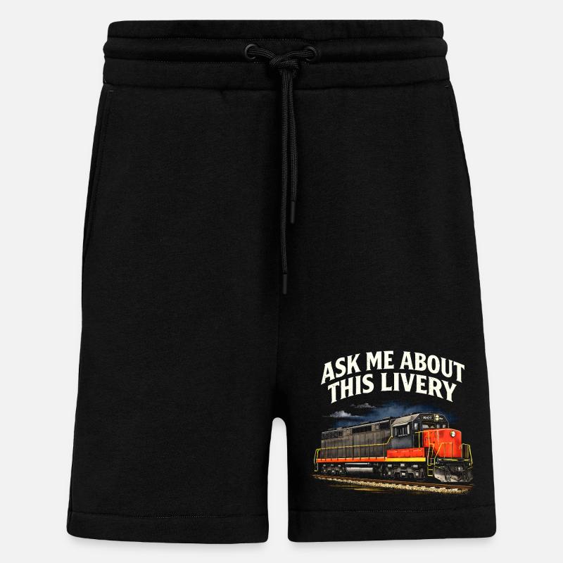 Ask Me About Paint | Railways - Shorts - made by SPREAD - SOLID BLACK