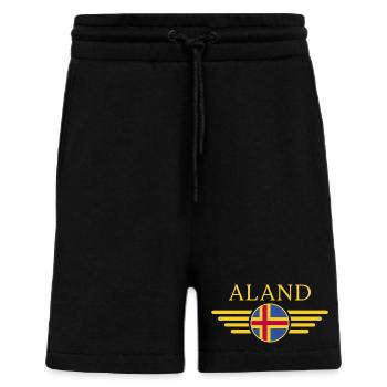 Ich liebe Åland, Eleganz Stil Design T-Shirt - Shorts - made by SPREAD - SOLID BLACK - Vorne