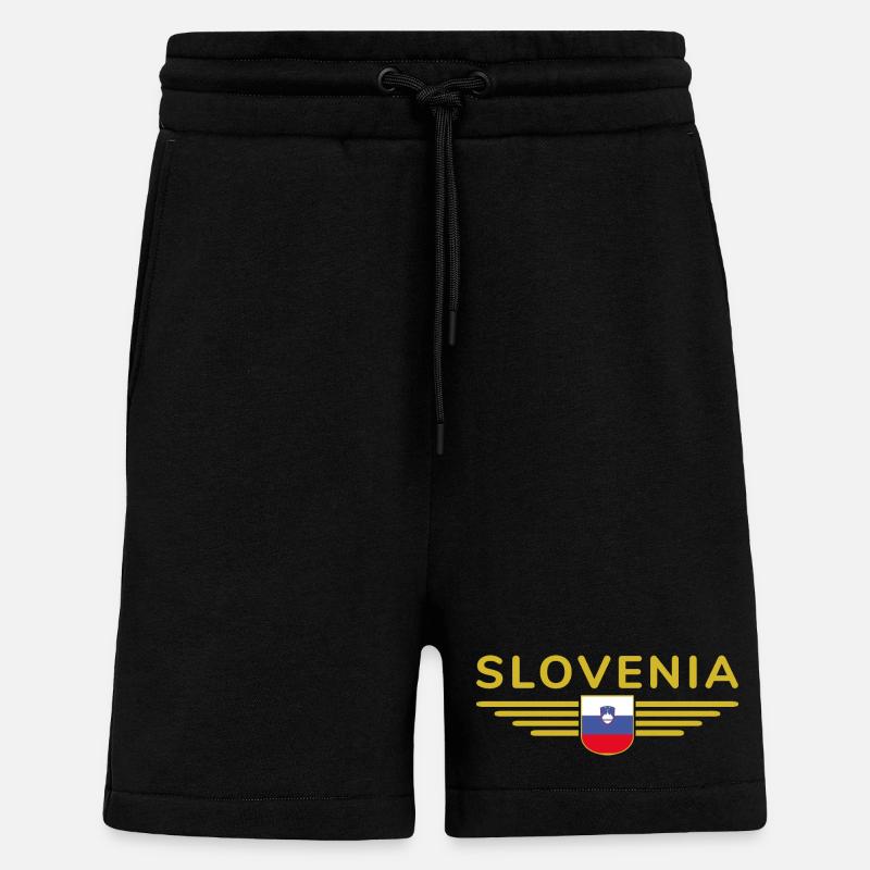 Design slovène élégant - Short bio décontracté fabriqué en UE - SOLID BLACK