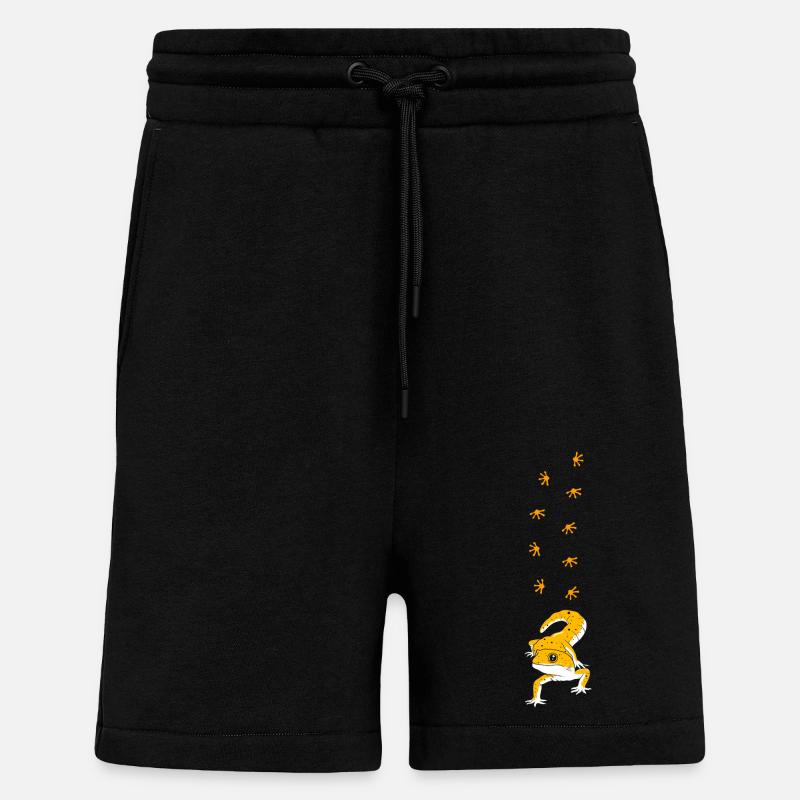 Gecko léopard - Short bio décontracté fabriqué en UE - SOLID BLACK