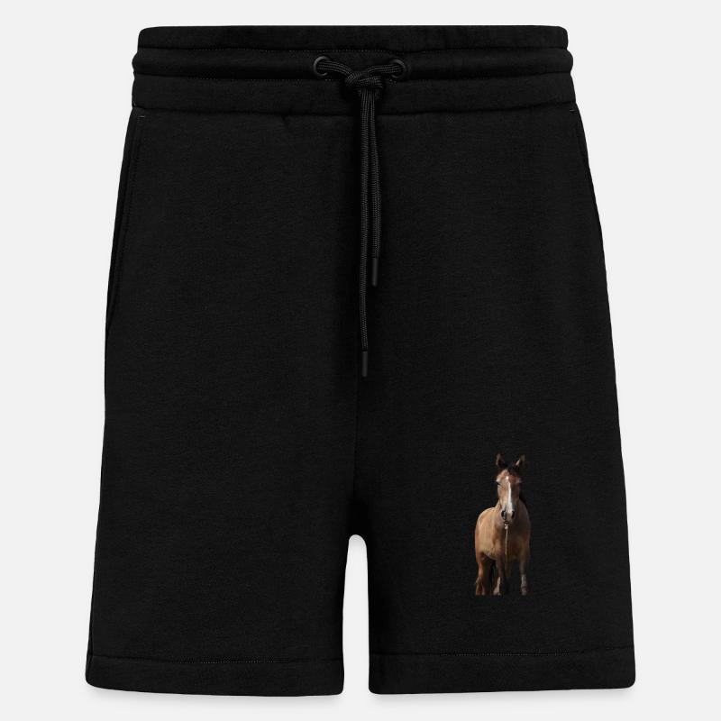 Pferd Mädchen Geschenk - Shorts - made by SPREAD - SOLID BLACK