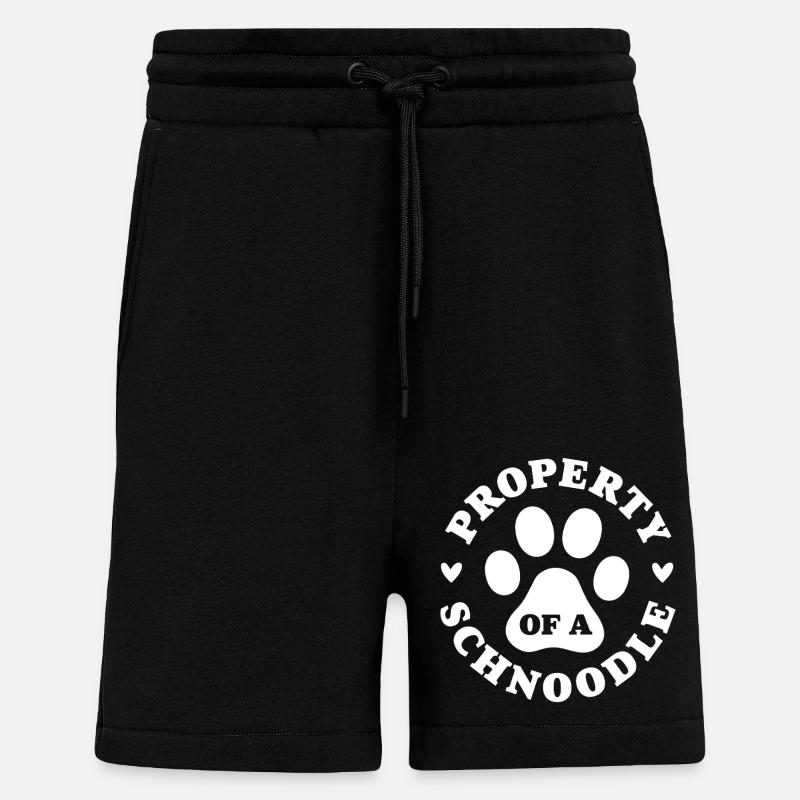 Propriété d’un Schnoodle - Short bio décontracté fabriqué en UE - SOLID BLACK