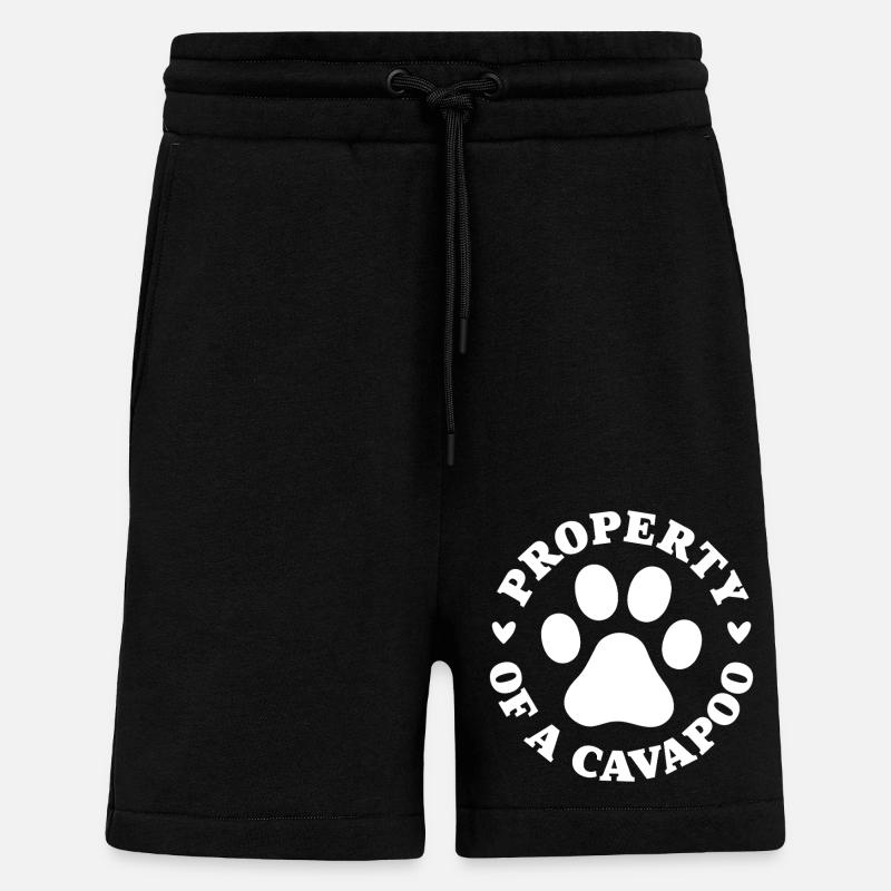 Propriété d’un Cavapoo - Short bio décontracté fabriqué en UE - SOLID BLACK