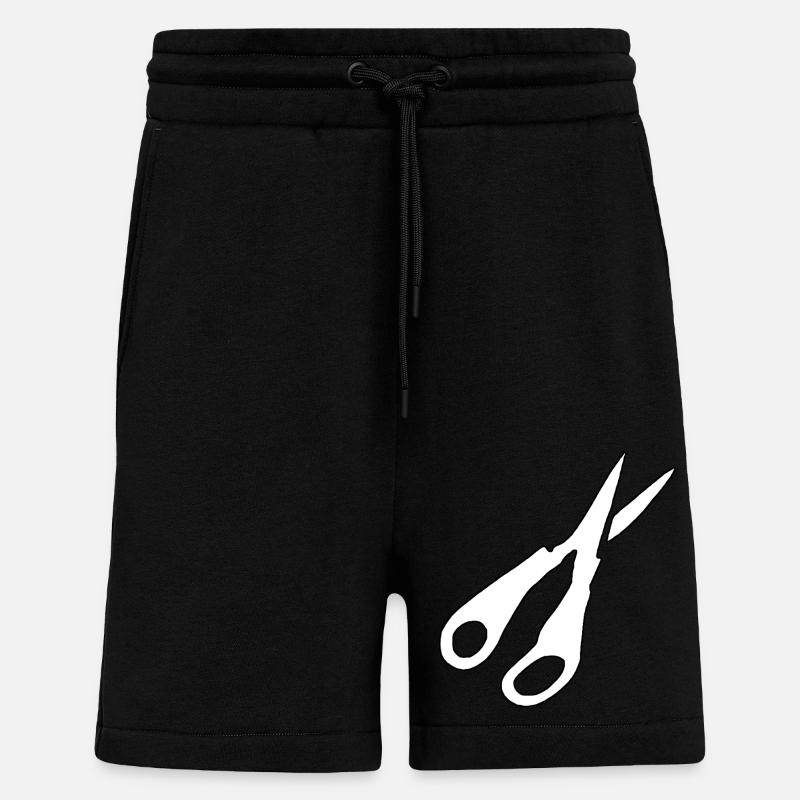 Silhouette de ciseaux - Short bio décontracté fabriqué en UE - SOLID BLACK