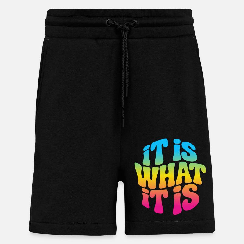 It is what it is - Shorts - made by SPREAD - SOLID BLACK