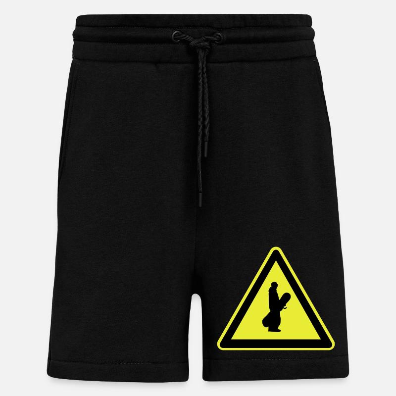 Plaque de snowboard - Short bio décontracté fabriqué en UE - SOLID BLACK