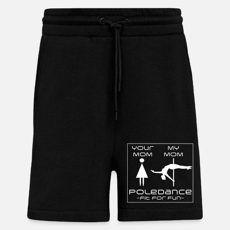Amusement de maman en pole dance - Short bio décontracté fabriqué en UE - SOLID BLACK