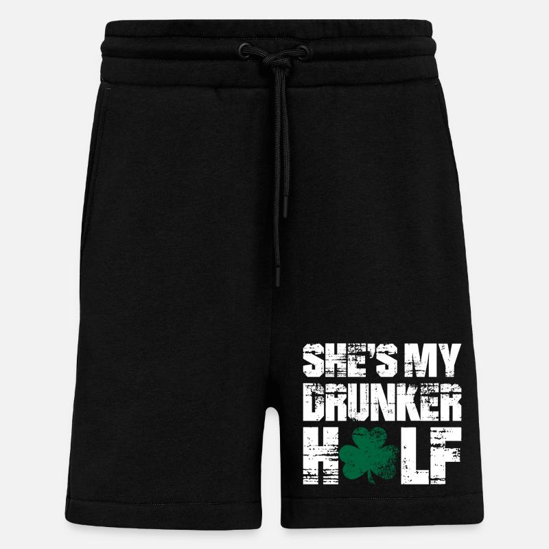 C’est mon trèfle ivre - Short bio décontracté fabriqué en UE - SOLID BLACK