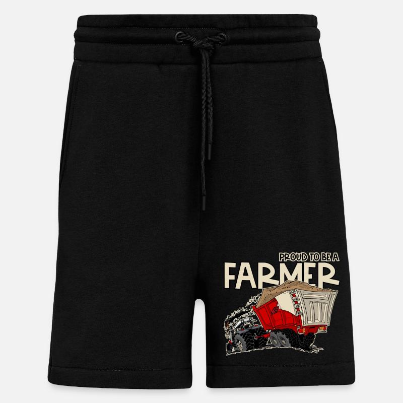 0954 Stolz, Bauer zu sein - Shorts - made by SPREAD - SOLID BLACK