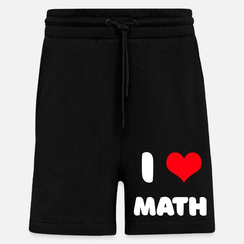 J'adore les maths - Short bio décontracté fabriqué en UE - SOLID BLACK