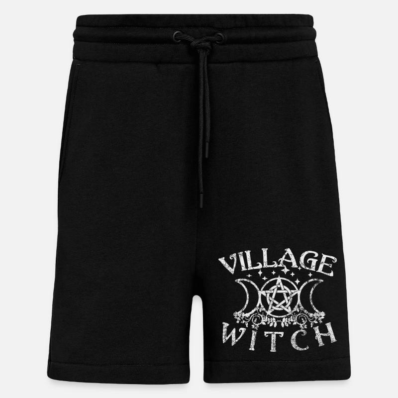 Sorcière du village - Short bio décontracté fabriqué en UE - SOLID BLACK
